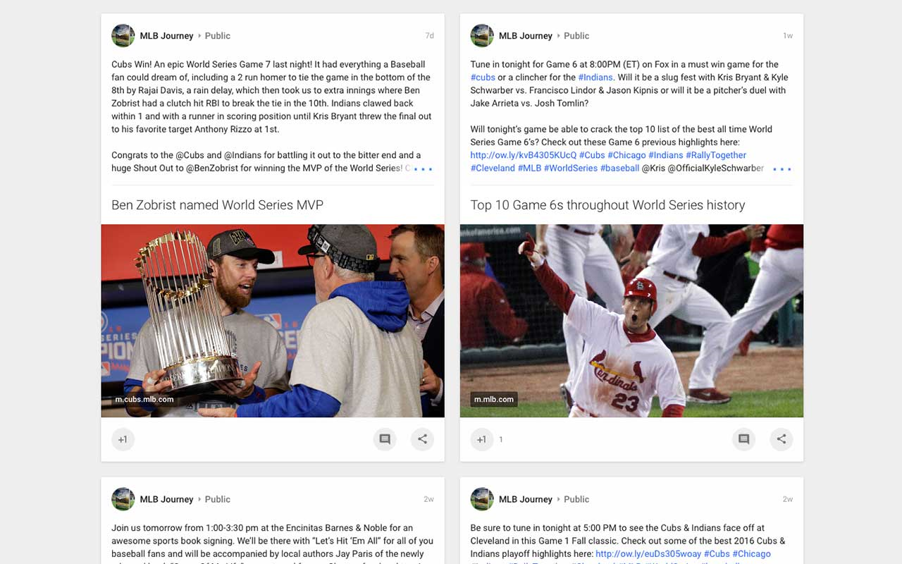 MLB Journey Social Media Marketing